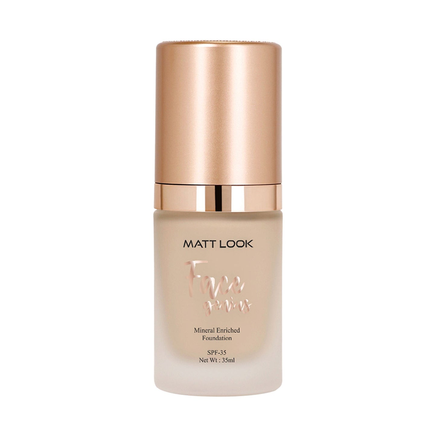Matt Look Face Genius Mineral Enriched Weightless Matt Finish Foundation - 05 Golden Beige - Swadesiicart