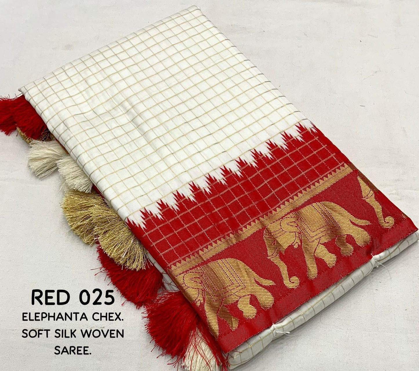 Red Silk Zari Woven Saree with Unstitched Blouse - Hiral Fashion | Swadesiicart