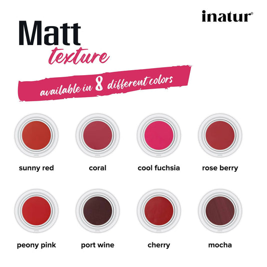 Inatur Lip and Cheek Tint Cool Fushia - Swadesiicart