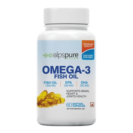 Alpspure Nutra Omega 3 Fish Oil Capsules | Swadesiicart