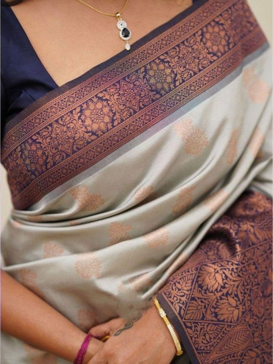 Anouk Woven Design Zari Banarasi Saree | Swadesiicart