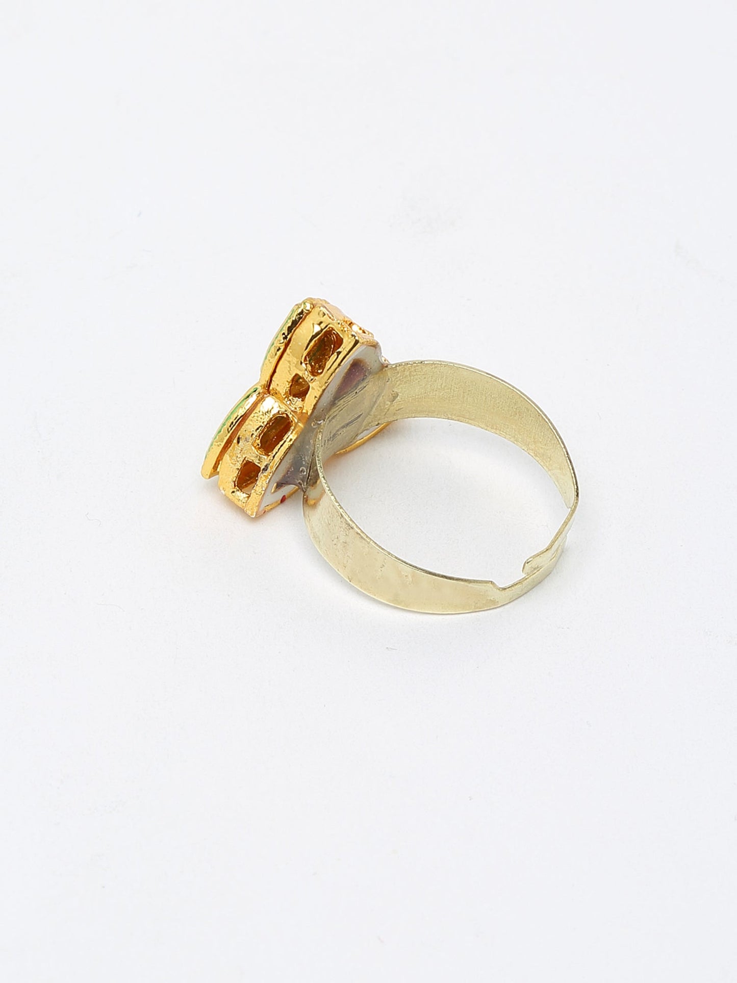 Kundan Ring - Ruby Raang | Swadesiicart