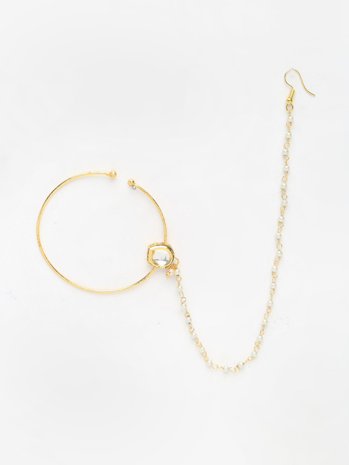 Kundan Nose Ring - Ruby Raang | Swadesiicart