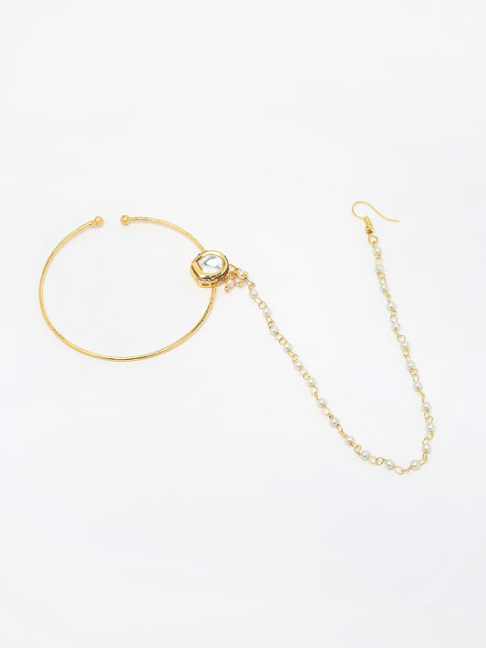 Kundan Nose Ring - Ruby Raang | Swadesiicart