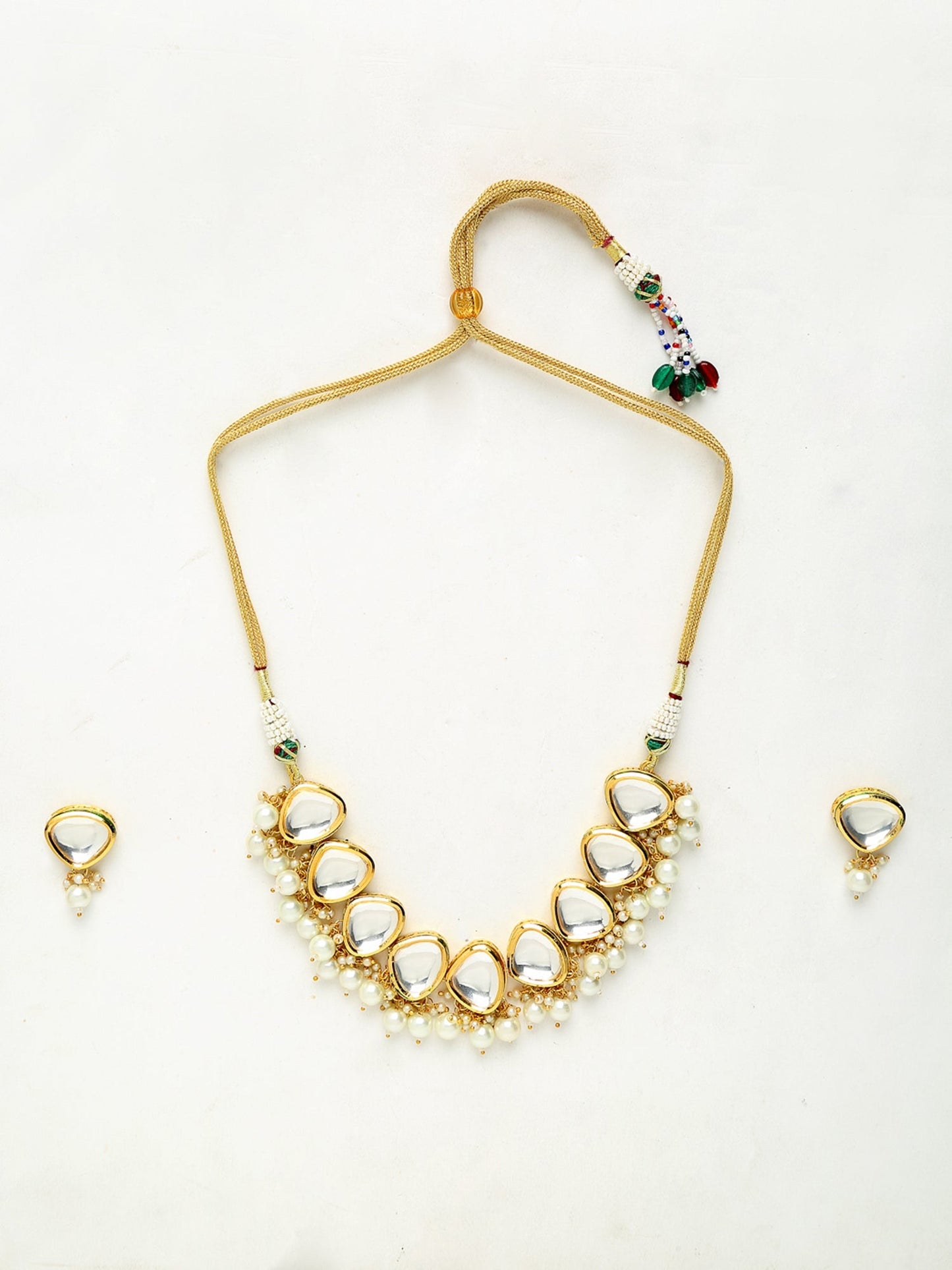 Kundan Choker With Studs - Ruby Raang | Swadesiicart
