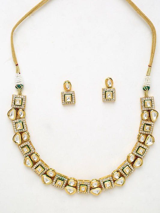 Kundan Choker With Studs - Ruby Raang | Swadesiicart