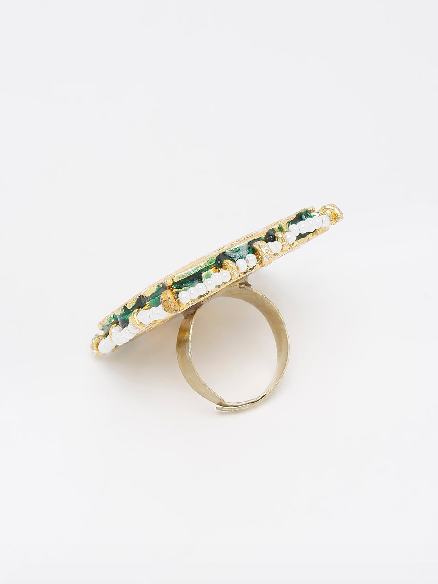 Kundan Cocktail Ring - Ruby Raang | Swadesiicart