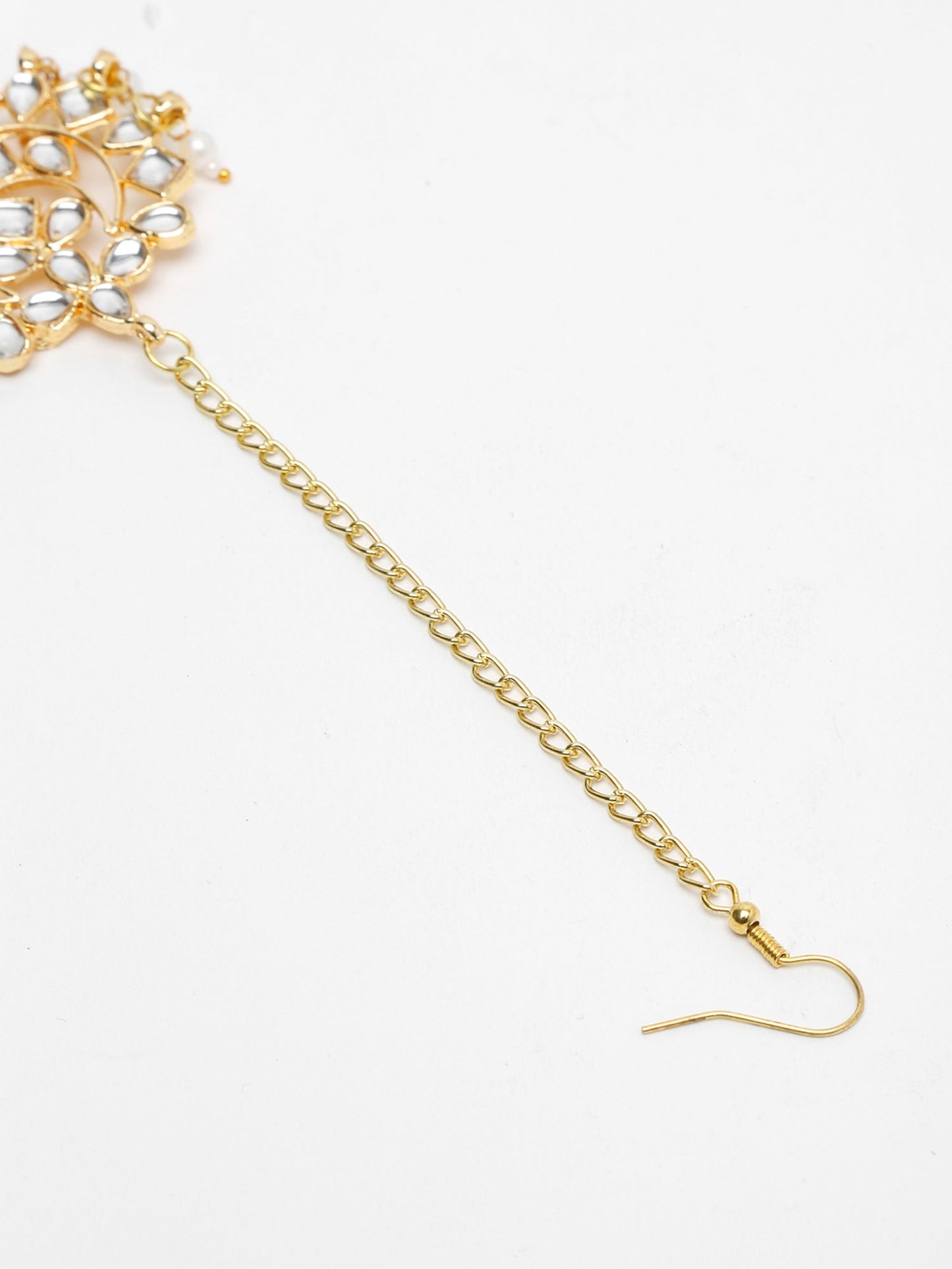 Kundan & Pearl Maang Tikka - Ruby Raang | Swadesiicart