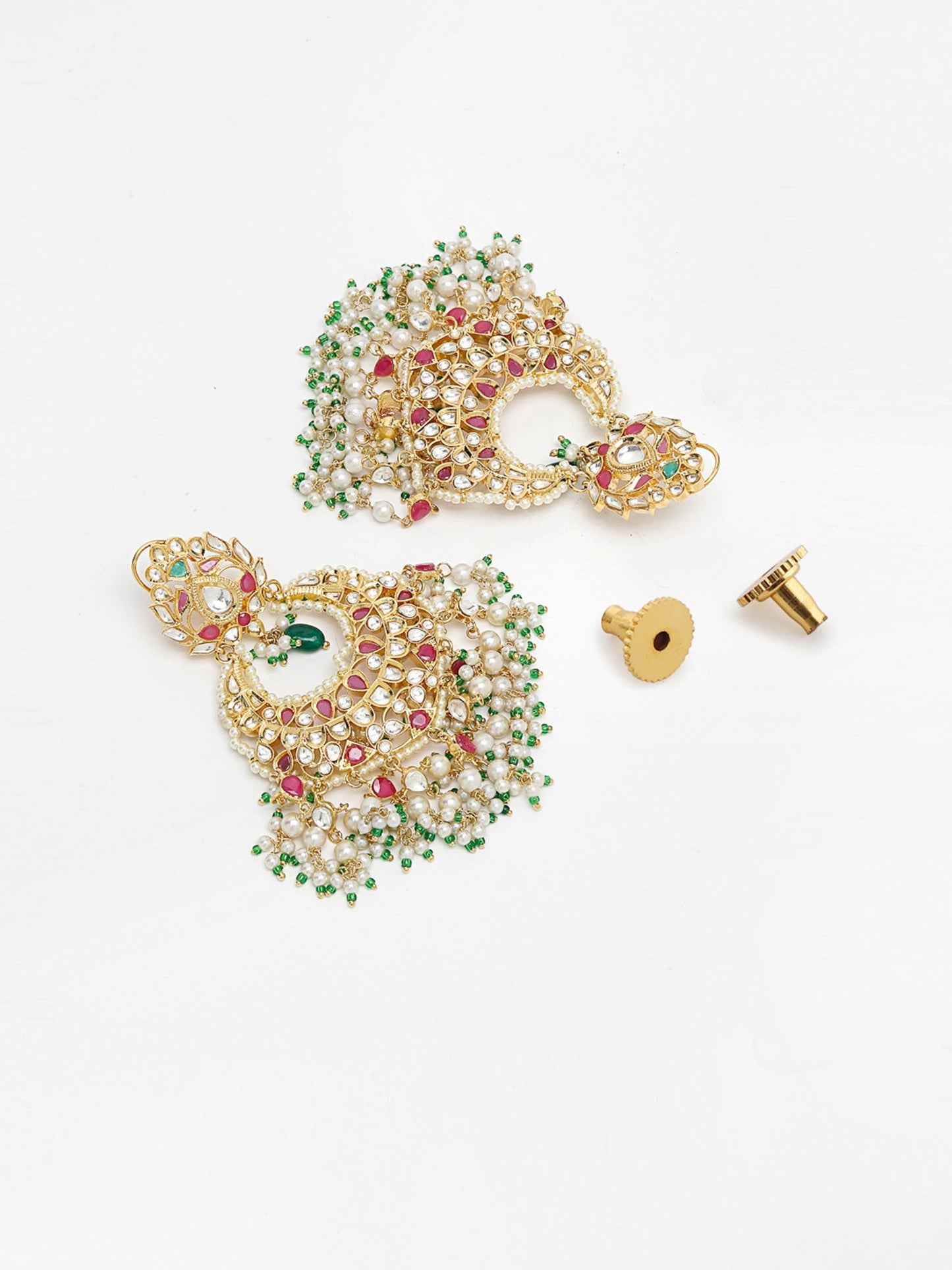 Kundan Multi Stone Earrings - Ruby Raang | Swadesiicart