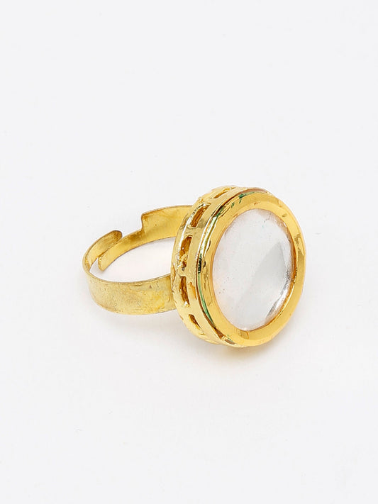 Kundan Ring - Ruby Raang | Swadesiicart