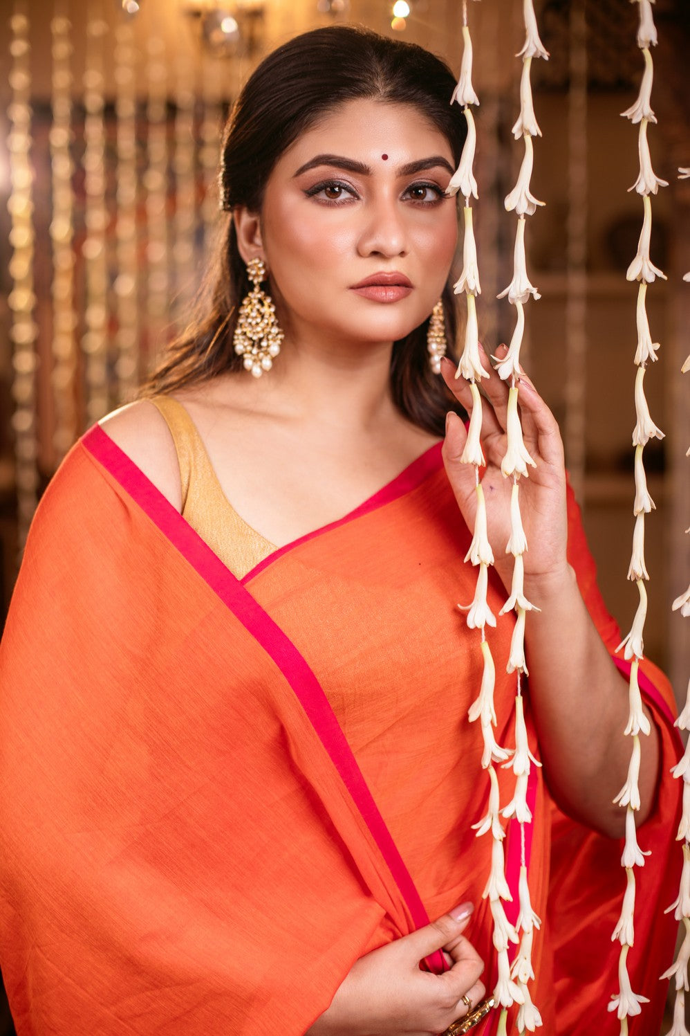 Very Much Indian Mastaani - Pure Mul Cotton Handloom Swadesiicart - Saphire Orange