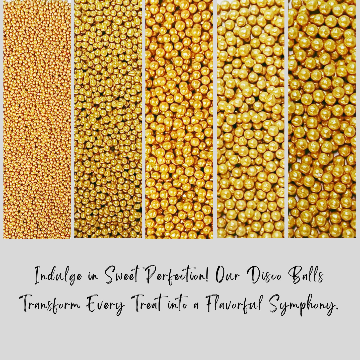 Confect All That Glitters Gold Disco Balls Assorted Sprinkles (DB-12)