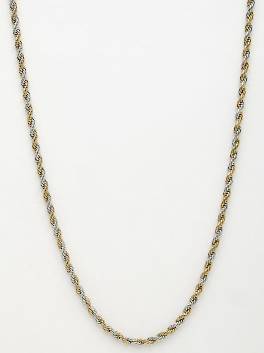 NVR Men's Rhodium-Plated Stainless Steel Chain - Swadesiicart