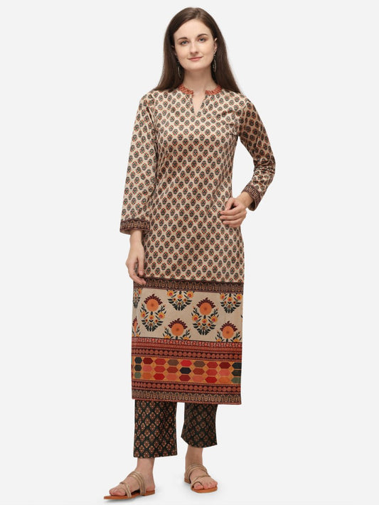 Ahalyaa Off White Long Kurta With Pant | Swadesiicart