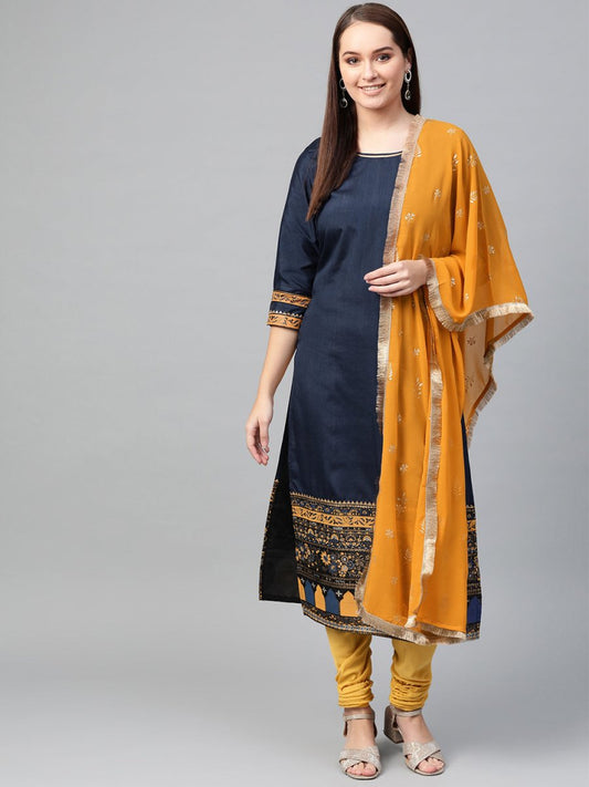 Ahalyaa Women Straight Beautiful Kurta Set | Swadesiicart
