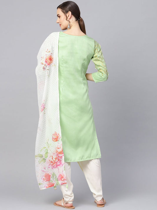 Ahalyaa Printed Straight Kurta Set | Swadesiicart