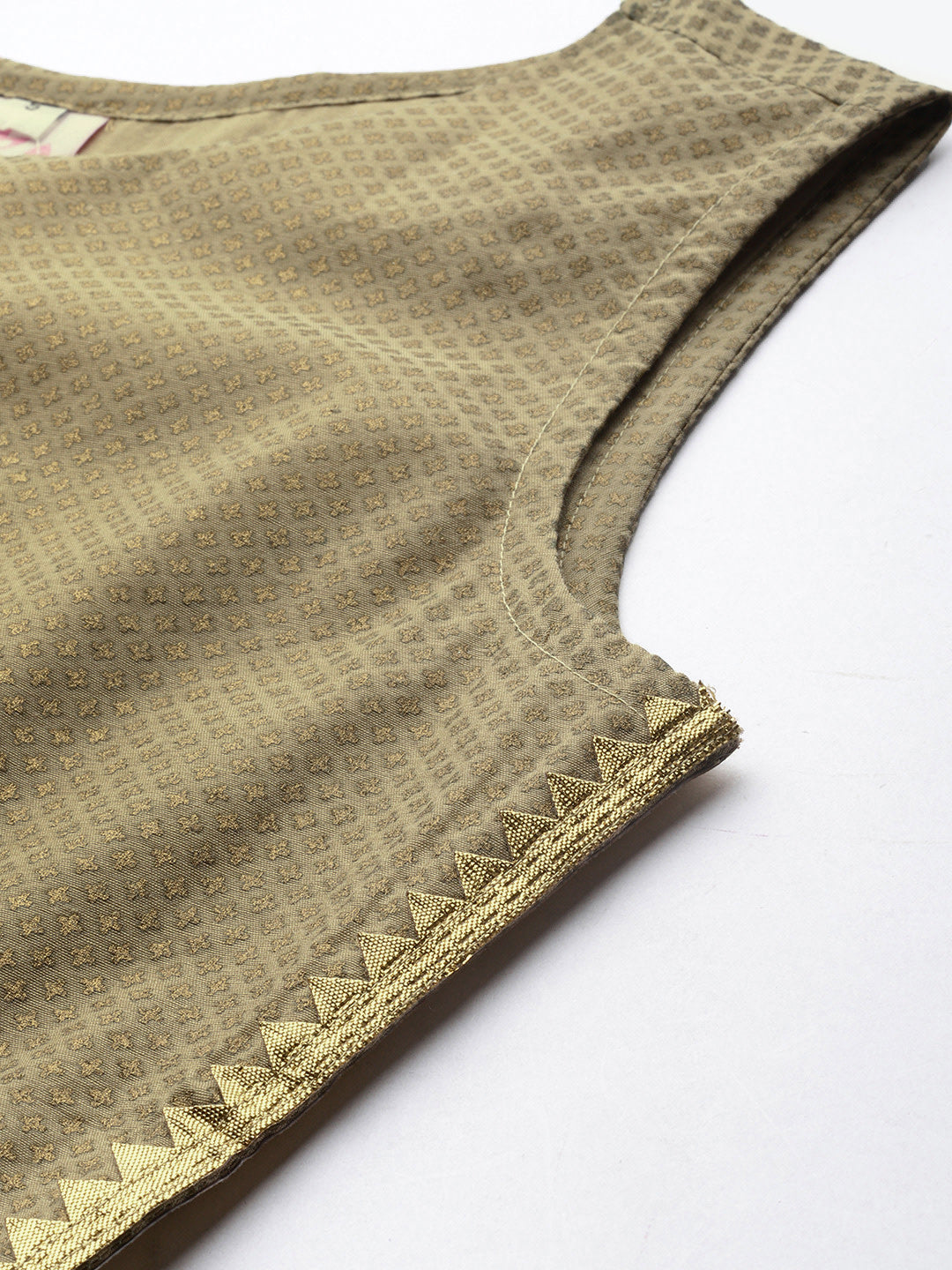 Ahalyaa Women Gold Beige Kurta Set | Swadesiicart