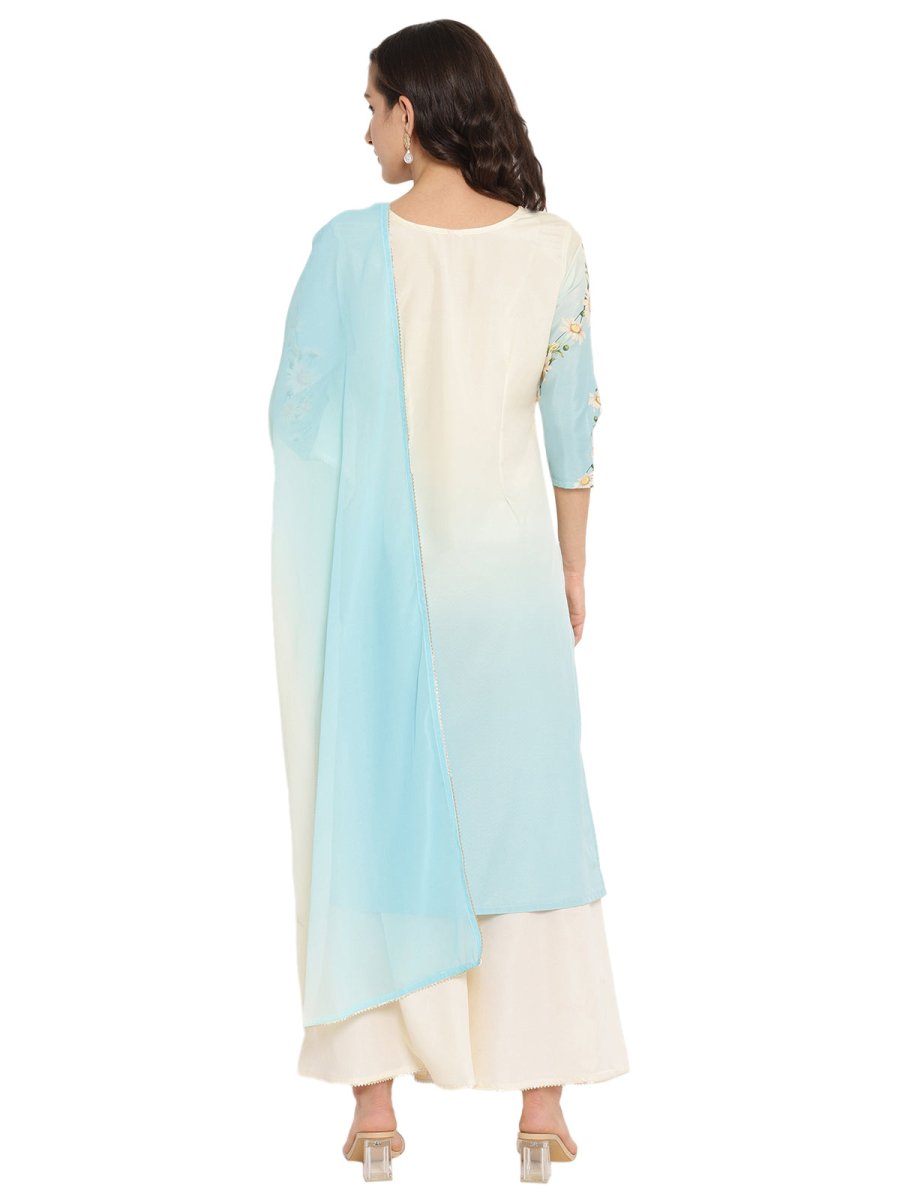 Ahalyaa Printed Sharara Kurta Dupatta Set | Swadesiicart