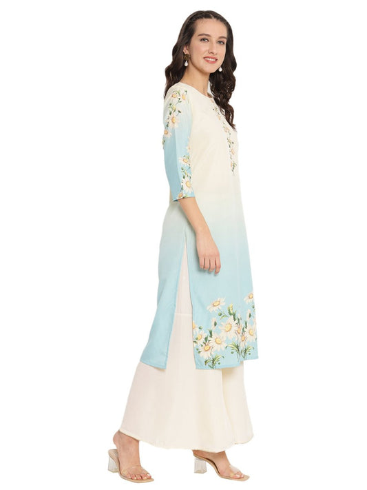 Ahalyaa Printed Sharara Kurta Dupatta Set | Swadesiicart