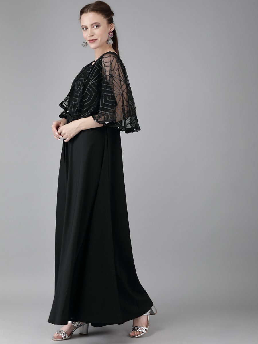 Ahalyaa Women Cap Style Beautiful Long Dress | Swadesiicart