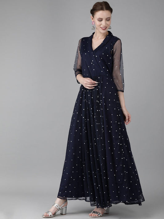 Ahalyaa Women Printed Maxi Dress | Swadesiicart