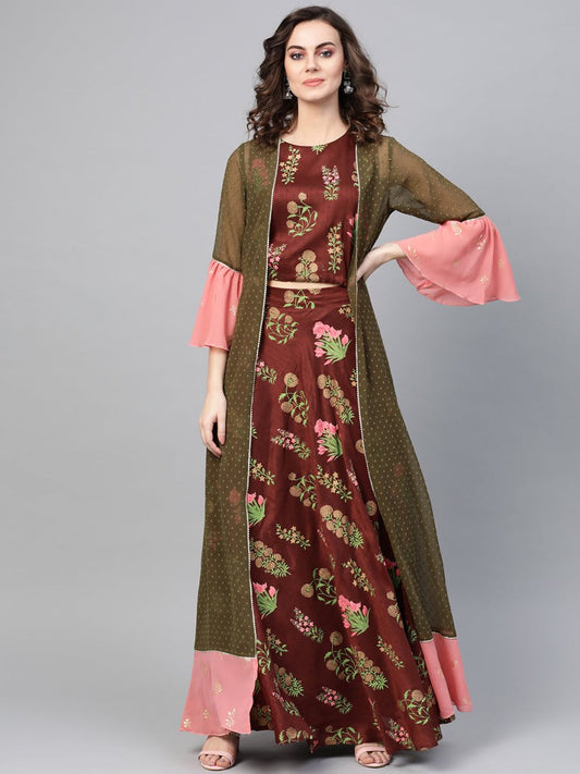 Ahalyaa Women Beautiful Printed Indo Western Set | Swadesiicart