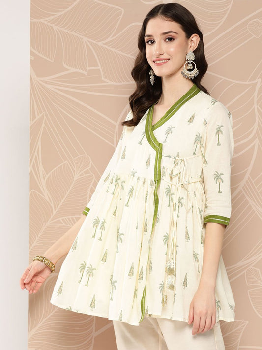 Ahalyaa Tie-Ups Tropical Printed Tunic | Swadesiicart