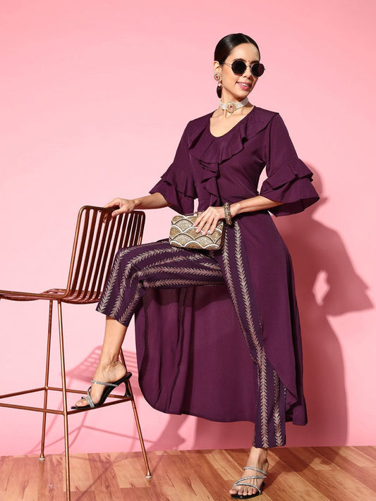 Ahalyaa Women Solid Co-Ords - Swadesiicart