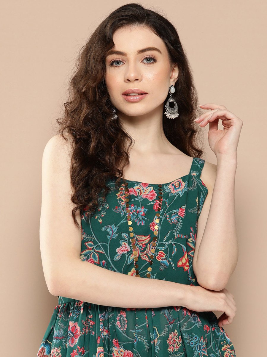 Ahalyaa Floral Printed Tunic | Swadesiicart