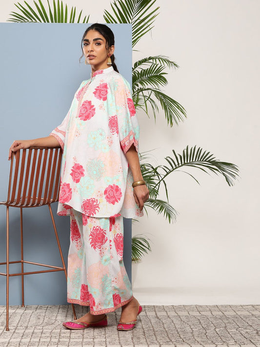 Ahalyaa Women Floral Print Crepe Co-Ords - Swadesiicart