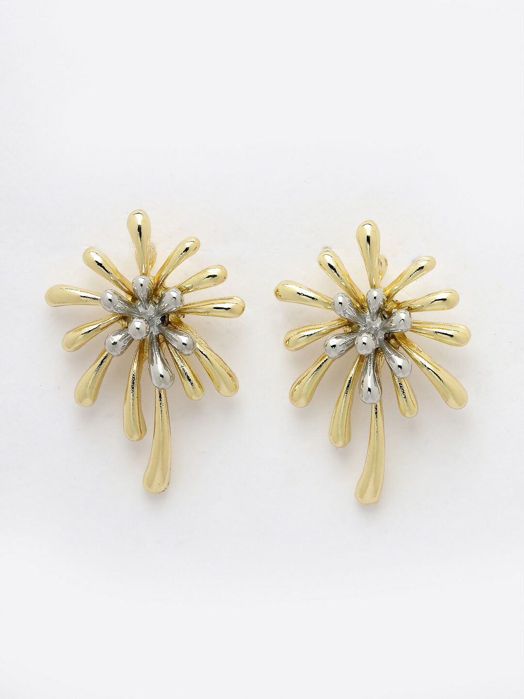 NVR Women Gold-Polished Drop Earrings | Swadesiicart
