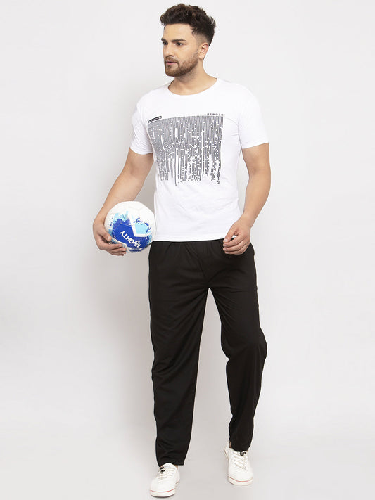 Jainish Men Black Solid Track Pants ( JOG 011Blackxxx ) - Swadesiicart