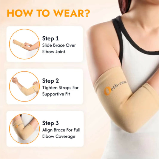 Orth-rem Elbow Support Brace For Men & Women (Pair) | Swadesiicart