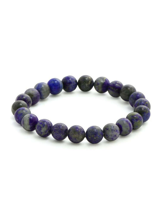 Lapis Lazuli Blue Tined Crystal Beads Bracelet - Ruby Raang | Swadesiicart