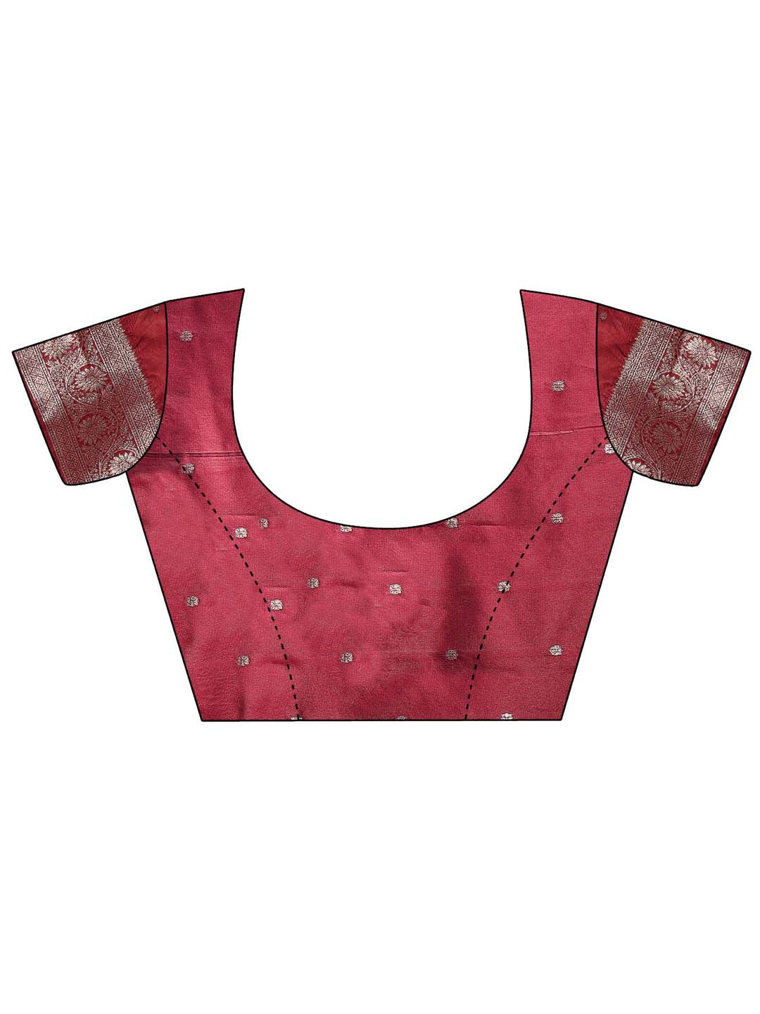Astita Maroon Banarasi Silk Saree with Zari Weaving - A Timeless Tale of Elegance | Swadesiicart
