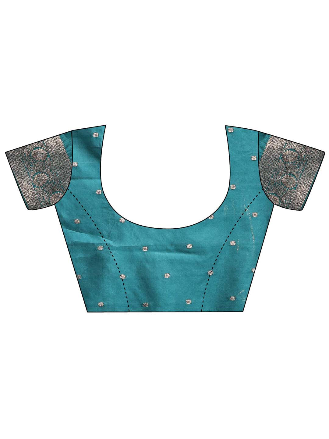 Astita Sea Green Banarasi Silk Saree with Zari Weaving - A Timeless Tale of Elegance | Swadesiicart