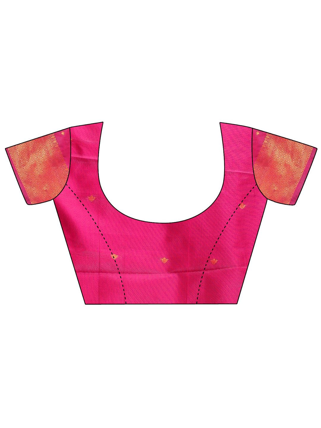 Shree Shyam Fashion Magenta Linen Cotton Saree with Golden Zari Leaf Woven Design & Rich Pallu - Festive Wear | Office Look | Soft Drape