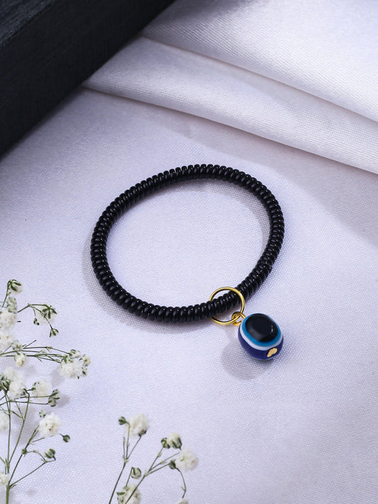 NVR Women Black Evil Eye Adjustable Bracelet - NR Retail-NVR