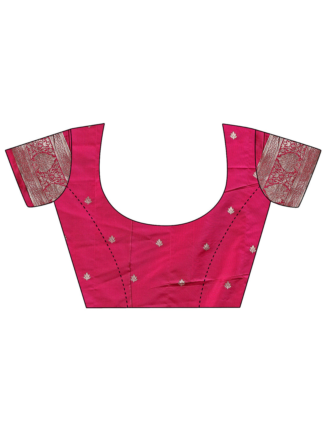 Astita Graceful Magenta Banarasi Silk Saree with Silver Zari - Perfect Ethnic Wear for Weddings & Festive Moments | Swadesiicart