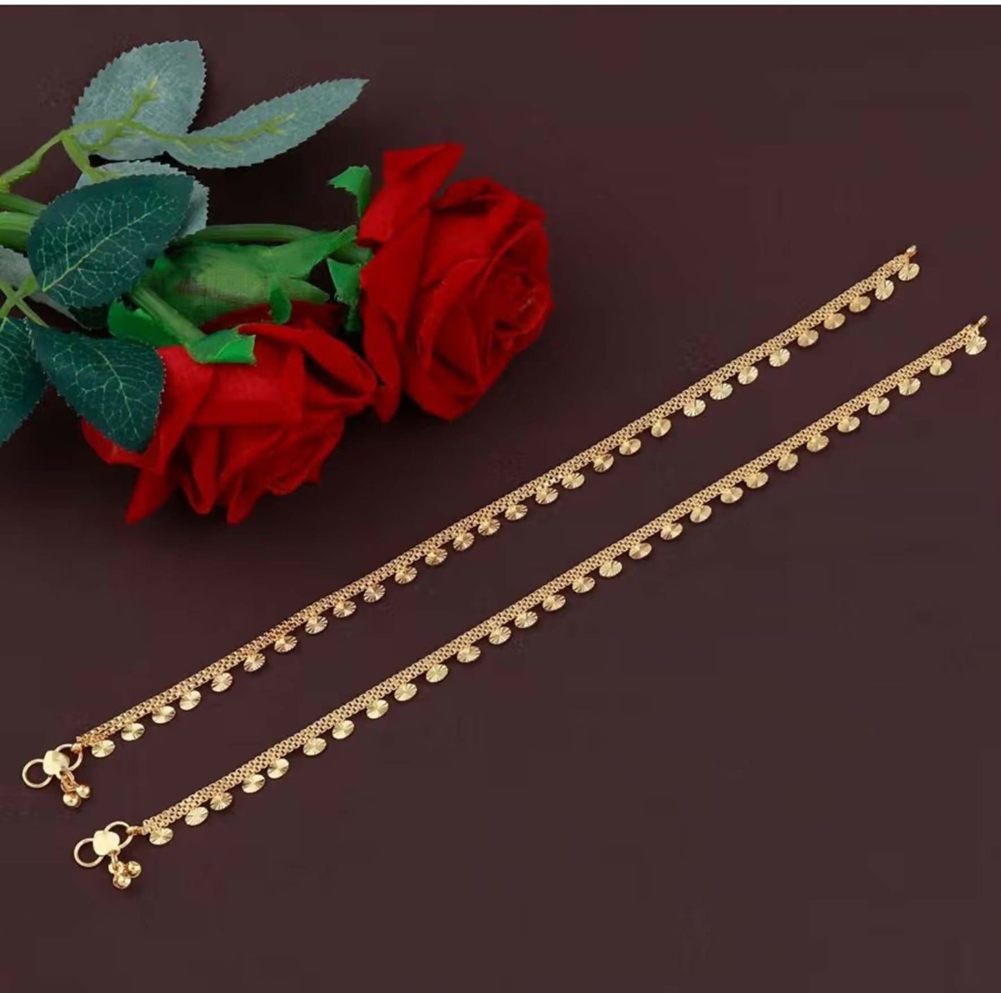 Joban Fashion Golden Copper Anklet For Girl | Swadesiicart
