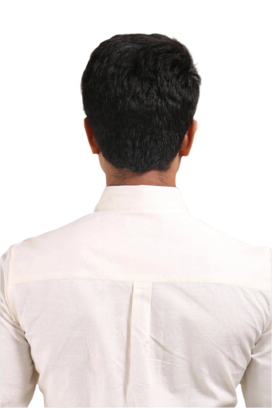 Jonesburg White Satin Slub Slim Fit Shirt | Swadesiicart