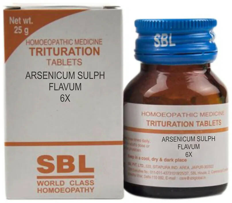 SBL Homeopathy Arsenicum Sulph Flavum Trituration Tablets - Swadesiicart