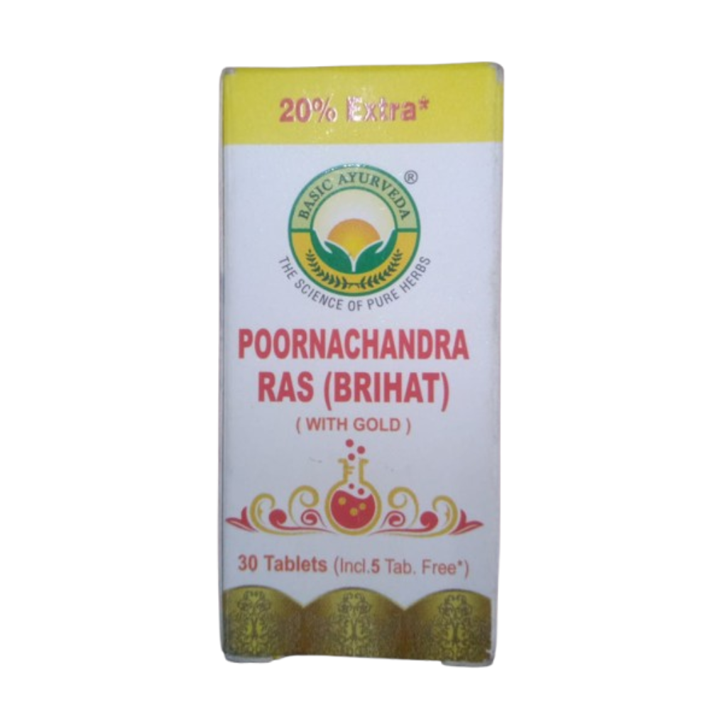 Basic Ayurveda Poornachandra Ras Tablet - Swadesiicart