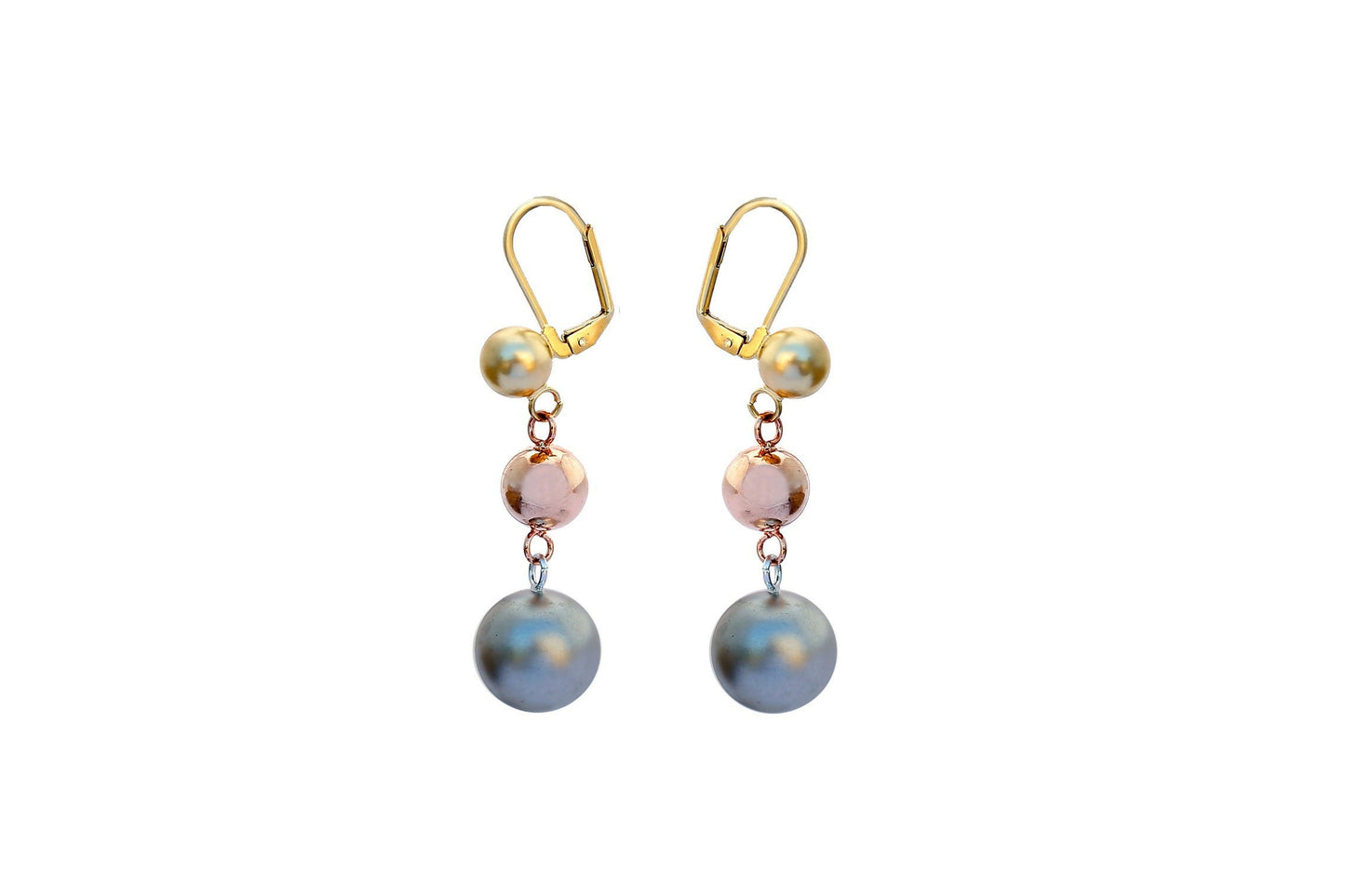 Joban Fashion Women Brass Golden White Ad Earrings - Swadesiicart