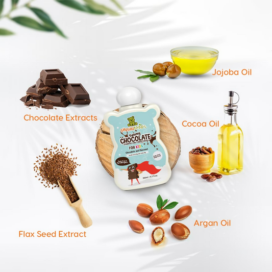 ShuShu Babies Yummy Chocolate Shampoo & conditioner with Flaxseed For kids (under 4-12 Years) - Swadesiicart
