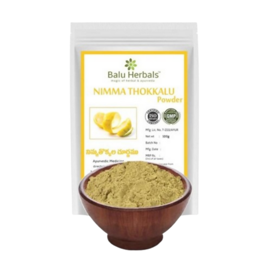 Balu Herbals Lemon Peel (Nimma Thokkala) Powder - Balu Herbals