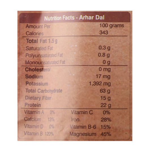 Organic Wellness Arhar Dal - Swadesiicart