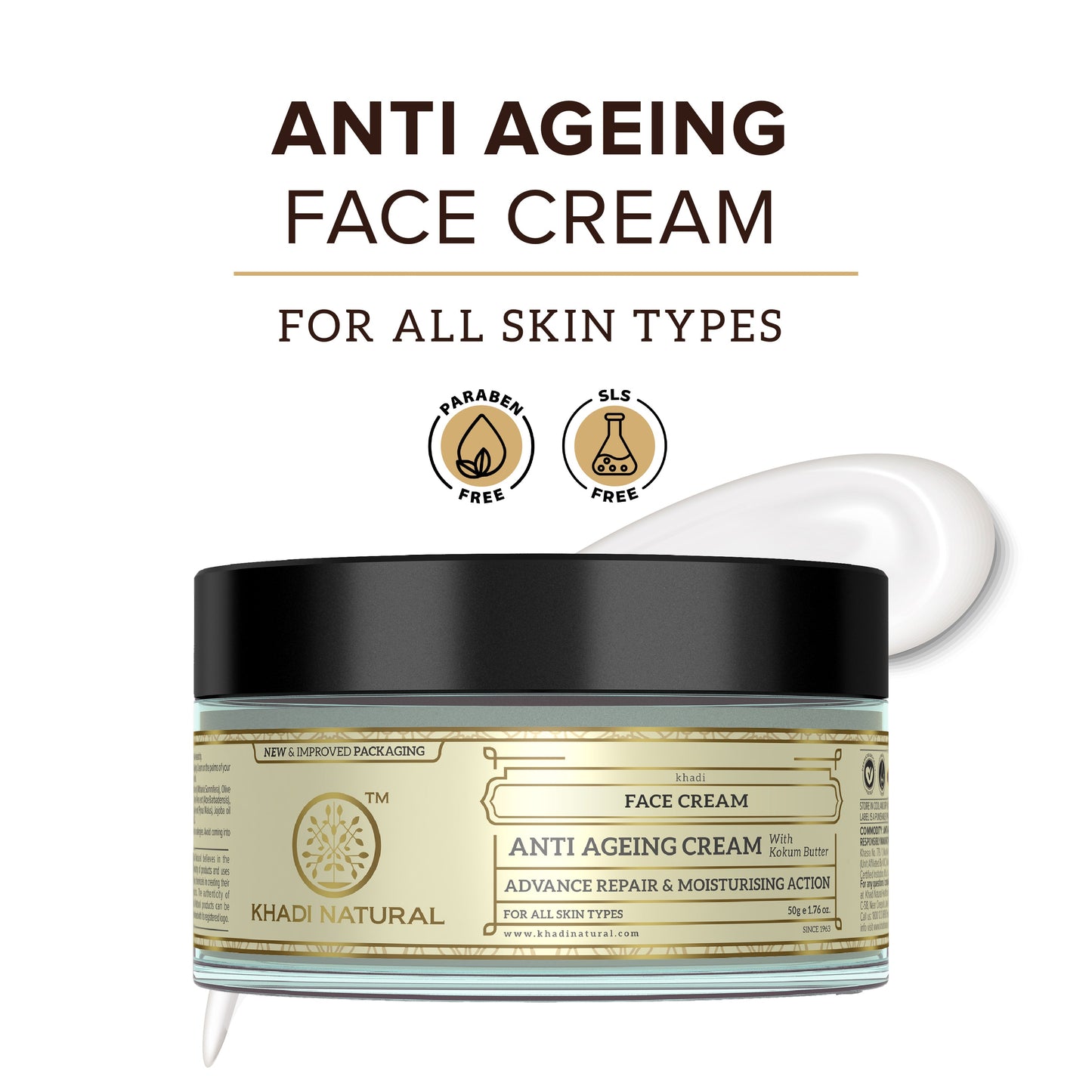 Khadi Natural Herbal Anti Ageing Cream - 50gm
