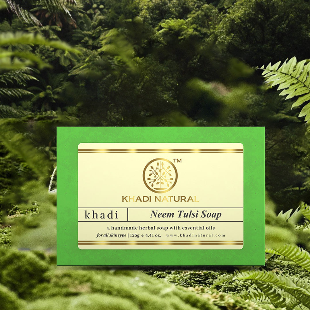 Khadi Natural Neem-Tulsi Soap Combo Pack Of 8 – 125gm Each