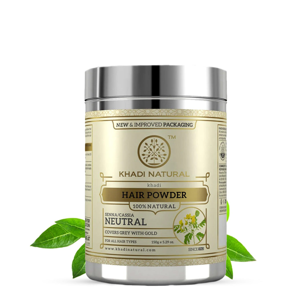 Khadi Natural Neutral Henna (Senna/Cassia) Hair Powder - 150gm